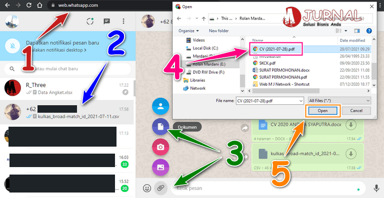 5 Cara Mengirim File dari Laptop ke Wa Via Web 